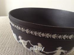 Wedgwood Black Jasperware Dancing Hours Bowl Rare Collectable & Large