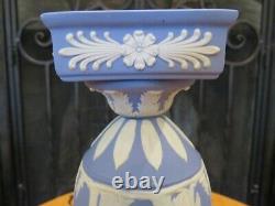 Wedgwood Bleu Jasper Ware 9 Grand Vase Pedestal Trophy Muses Urne (1954)