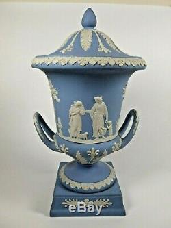 Wedgwood Bleu Jasper Ware Vase C. Perfect 1970
