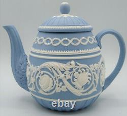 Wedgwood Bleu Jasperware 250 Anniversaire Teapot Monnaie Très Rare