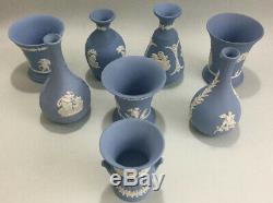 Wedgwood Bleu Noir Vert Jasperware X68 Vase Pcs-, Plaque, Trinket Énorme Lot D'emploi