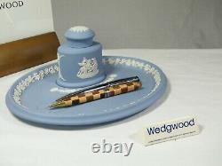 Wedgwood Blue Jasper Ware Desk Tidy, Superbe Et Extrêmement Rare!