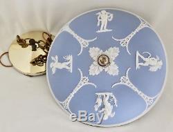 Wedgwood Blue Jasperware 11.25 Lustre Plafonnier Four Seasons