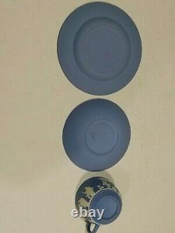 Wedgwood Blue Jasperware 23 Piece Tea Set Plaques De Service Pour 6 Euc