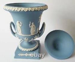 Wedgwood Blue Jasperware Campagna Vase