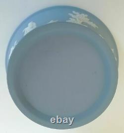 Wedgwood Blue Jasperware Pot Pourri Pot Et Couvercle