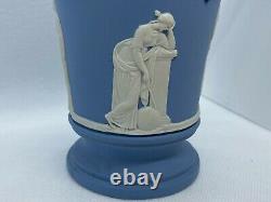 Wedgwood Blue Jasperware Vase Very Rare! La Coupe Du Monde De F. A. Italie 1990