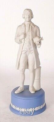 Wedgwood Blue & White Jasperware Figure De Josiah Wedgwood Made In England