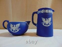 Wedgwood Cobalt Dip Jasper Tea Set Sesquicentennial George Washington 1789-1939