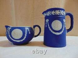 Wedgwood Cobalt Dip Jasper Tea Set Sesquicentennial George Washington 1789-1939