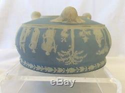 Wedgwood, Coupe Impériale Aux Pieds, Bleu Pâle / Jasperware, Exquis, Années 1890