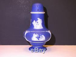 Wedgwood Dark Blue Dip Jasper Ware Imperial Popper Pot Ou Shaker C. 1900