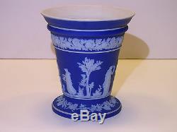 Wedgwood Dark Blue Jasper Ware Bough Vase C. 1910