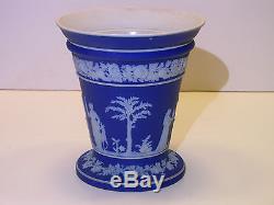 Wedgwood Dark Blue Jasper Ware Bough Vase C. 1910