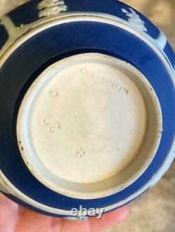 Wedgwood Dark Blue Jasperware Théière Crème Sucre C. 1891-1900 Tea Set & Pitcher