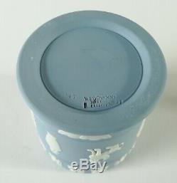 Wedgwood Égyptien Pot Et Couvercle Bleu Jasperware