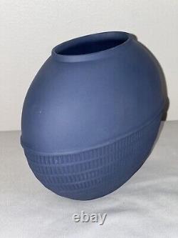 Wedgwood England Intérieurs Vase De Poche Ovoïde En Bleu De Minuit Nouveau En Boîte
