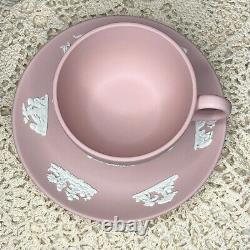 Wedgwood Flat Cup & Soucoupe Set Cream Color On Pink Jasperware Wedgwood Flat Cup & Soucoupe Set Cream Color On Pink Jasperware Wedgwood Flat Cup & Soucoupe Set Cream Color On Pink Jasper