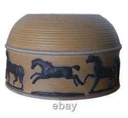 Wedgwood George Stubbs XIXe siècle porte-allumettes en jaspe jaune dip