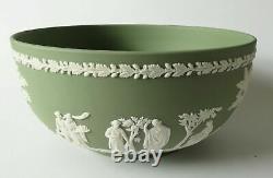 Wedgwood Green Et White Jasperware Fruit Bowl / Sacrifice Bowl