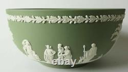 Wedgwood Green Et White Jasperware Fruit Bowl / Sacrifice Bowl