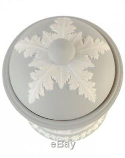 Wedgwood Gris Jasperware Tabac Pot Et Couvercle