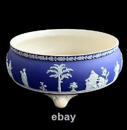 Wedgwood Imperial Footed Bowl Noir Cobalt Bleu Jasperware
