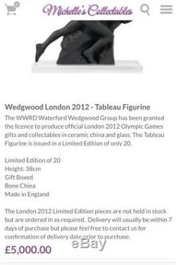 Wedgwood Jasper Noir Athlète Jeux Olympiques De Londres 2012 Prestige Tableau Figurine 5k