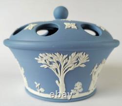 Wedgwood Jasper bleu pot-pourri / coupelle à pot-pourri en jasperware