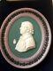 Wedgwood Jasperware 4.5x5.5 Oval Silhouette Portrait M&eacute;daillon 4-color Nice
