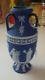 Wedgwood Jasperware Antique Portland Bleu Trempette 6 19e S. Urne Vase Grecque Nice