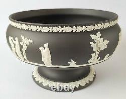 Wedgwood Jasperware Black And White Footed Bowl