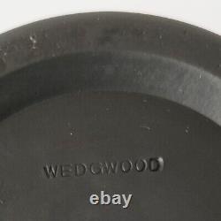 Wedgwood Jasperware Black Basalt Vase Grand Cylindre 8 1/4 Pouce