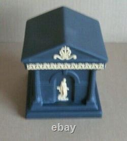 Wedgwood Jasperware Black & Cane Yellow Library Collection Temple Inkwell
