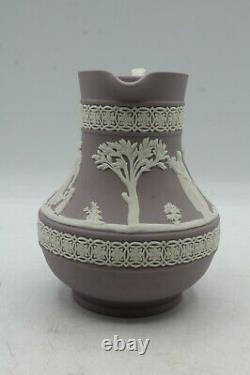 Wedgwood Jasperware Blanc Sur Lilac Etrusque Jug Pitcher 5