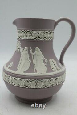 Wedgwood Jasperware Blanc Sur Lilac Etrusque Jug Pitcher 5