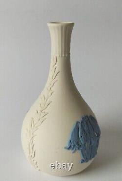 Wedgwood Jasperware Bleu Sur Blanc Australien Noël Bell Bud Vase