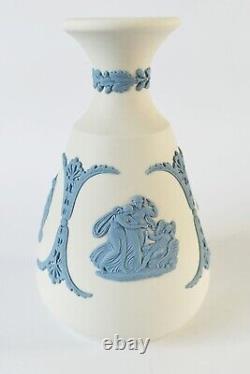 Wedgwood Jasperware Bleu Sur White Bud Vase Muses Arrosage Pegasus 1ère Qualité