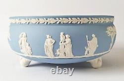 Wedgwood Jasperware Blue And White Three Footed Sacrifice Bowl