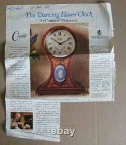 Wedgwood Jasperware Blue Dancing Heures Comitti Maple Wood Horloge