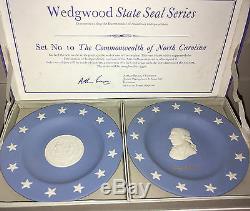 Wedgwood Jasperware Blue State Seal American Independence Compotiers Ensemble Complet