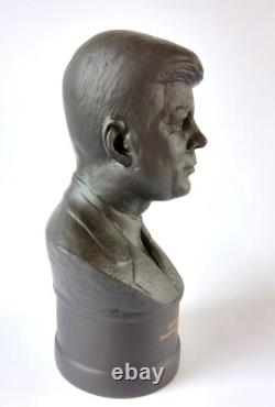 Wedgwood Jasperware Buste Noir JFK John Kennedy Édition Limitée