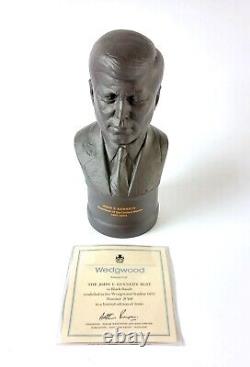 Wedgwood Jasperware Buste Noir JFK John Kennedy Édition Limitée