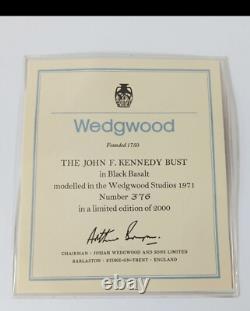 Wedgwood Jasperware Buste Noir JFK John Kennedy Édition Limitée