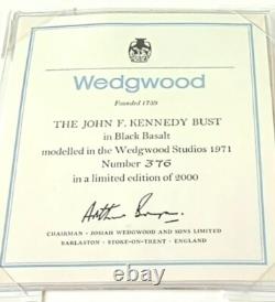 Wedgwood Jasperware Buste Noir JFK John Kennedy Édition Limitée