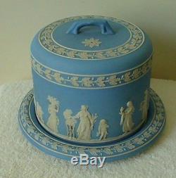 Wedgwood Jasperware Cheese Dome Blue & White Designs Livraison Gratuite