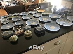 Wedgwood Jasperware Collection Lilas Vert Lt. Blue Dk. Bleu Noir Jaune Lot