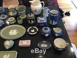 Wedgwood Jasperware Collection Lilas Vert Lt. Blue Dk. Bleu Noir Jaune Lot