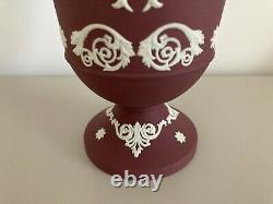Wedgwood Jasperware Crimson Vin Rouge Vase Large -rare