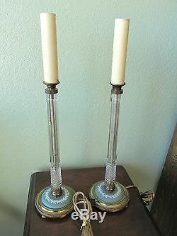 Wedgwood Jasperware Crystal Table Vanity Chandelier Électrique Lampes De Travail